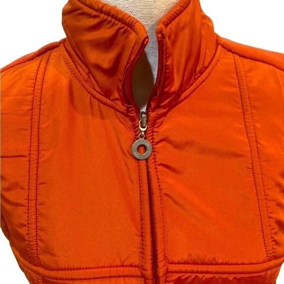 Bc Clothing fleece & nylon zip up vest in rusty burnt orange zip pockets size xl - Picture 5 of 10
